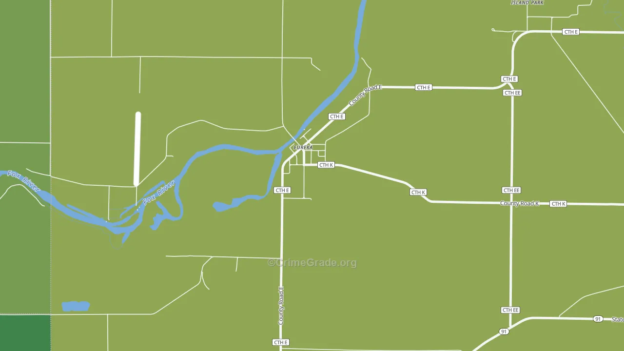 54934, WI Map of Vehicle Theft Rates