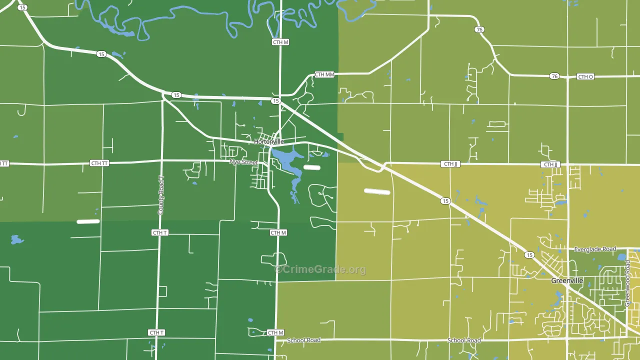54944, WI Map of Vehicle Theft Rates