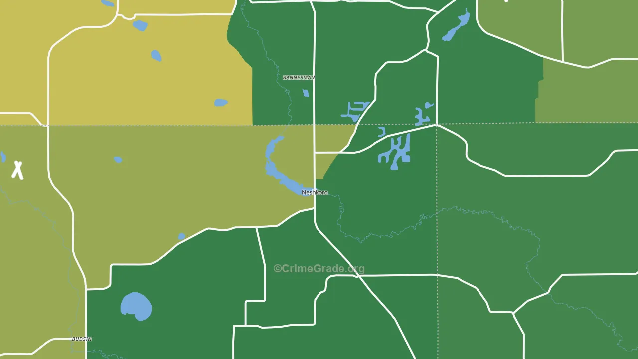 54960, WI Map of Vehicle Theft Rates