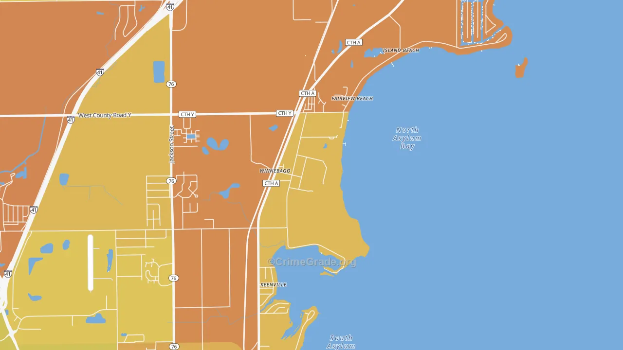 54985, WI Map of Vehicle Theft Rates
