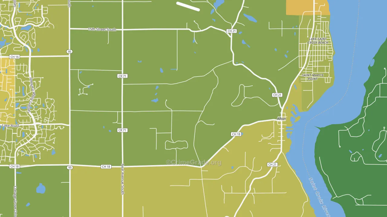 55001, MN Map of Vehicle Theft Rates