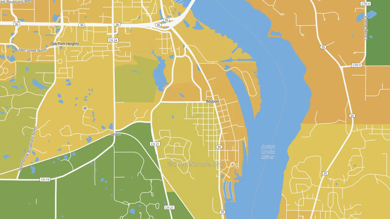 55003, MN Map of Vehicle Theft Rates