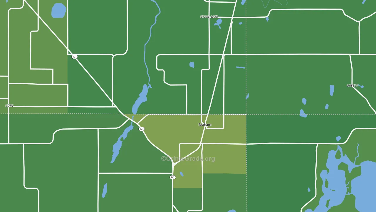 55006, MN Map of Vehicle Theft Rates