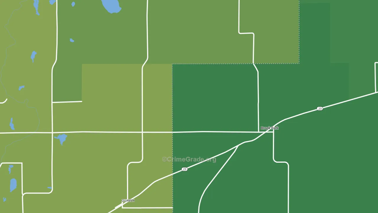 55007, MN Map of Vehicle Theft Rates