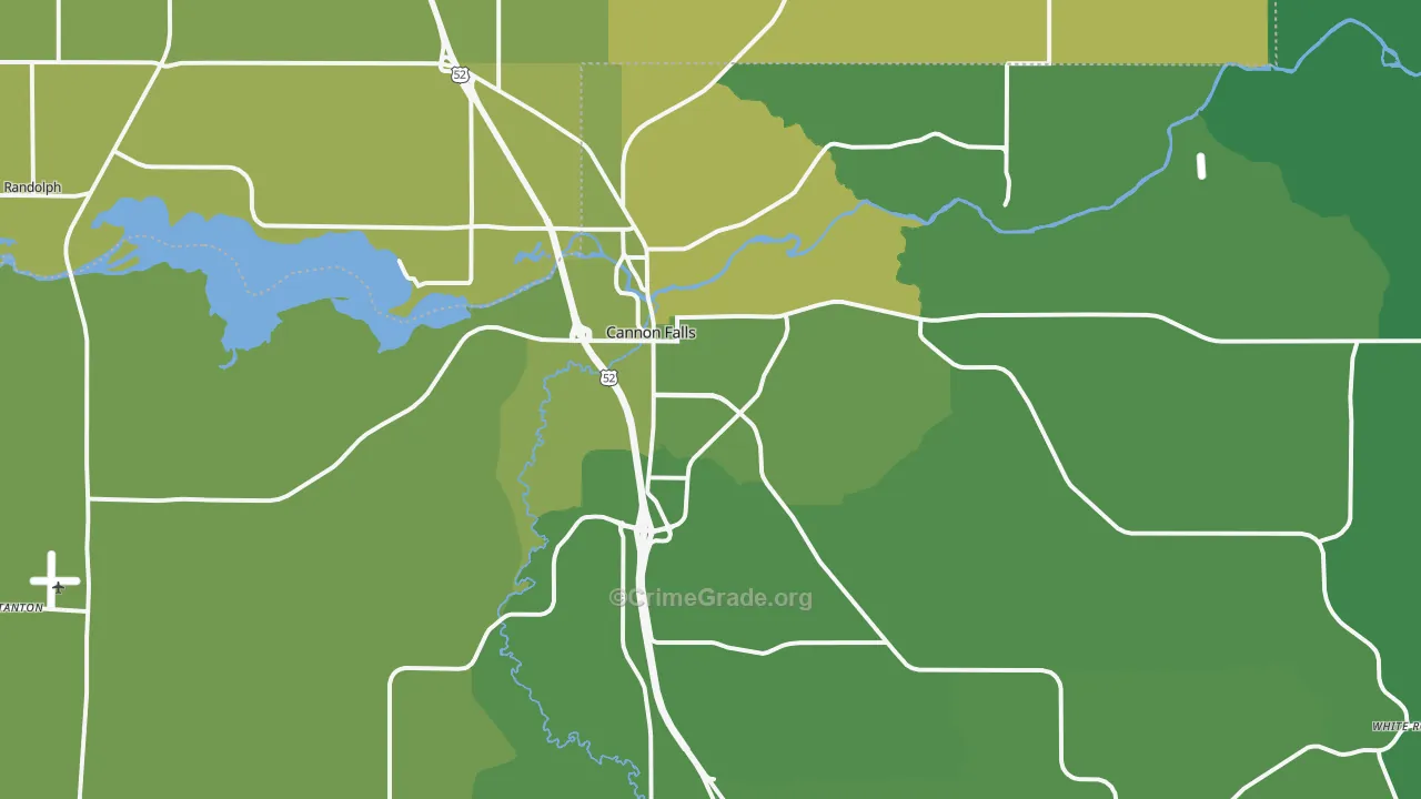 55009, MN Map of Vehicle Theft Rates