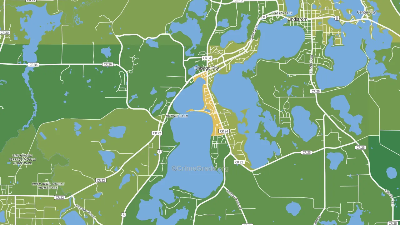 55013, MN Map of Vehicle Theft Rates