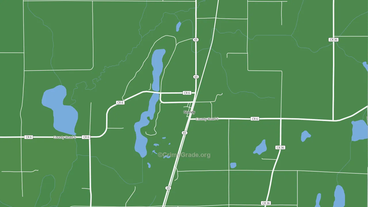 55029, MN Map of Vehicle Theft Rates