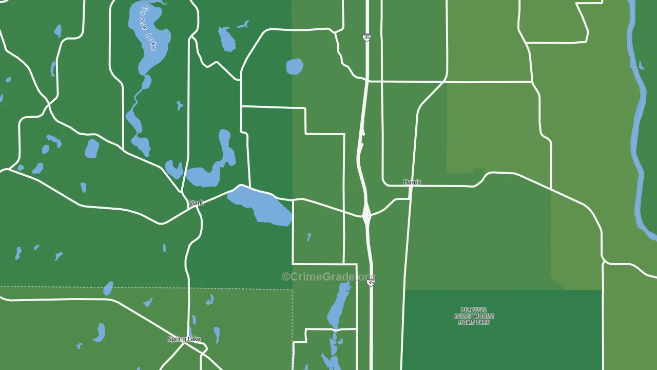 55032, MN Map of Vehicle Theft Rates