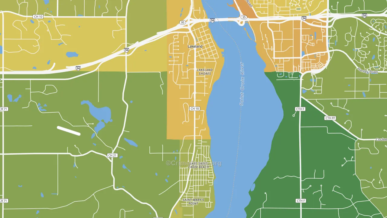 55043, MN Map of Vehicle Theft Rates