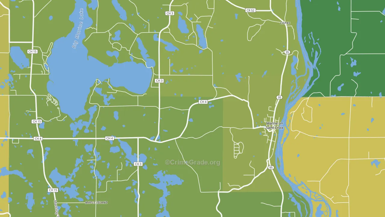 55047, MN Map of Vehicle Theft Rates