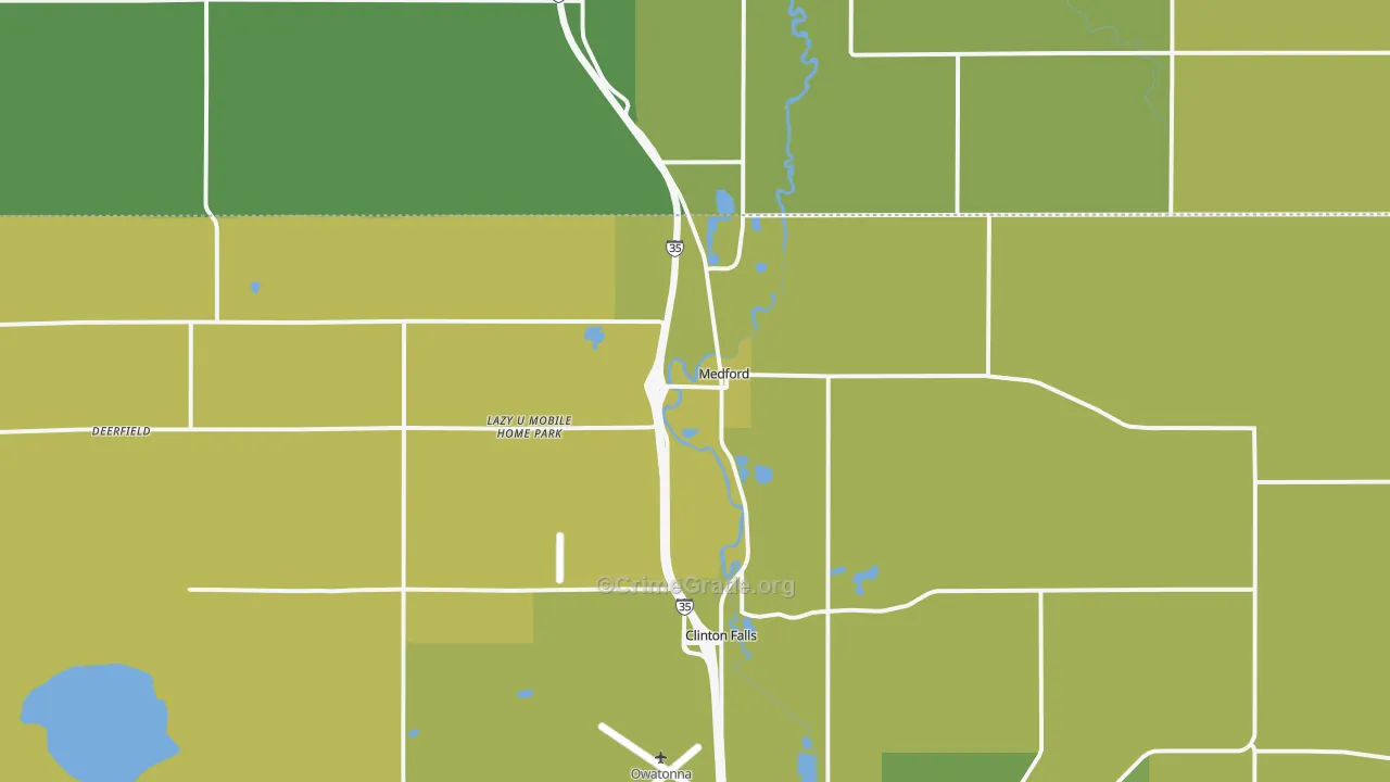 55049, MN Map of Vehicle Theft Rates