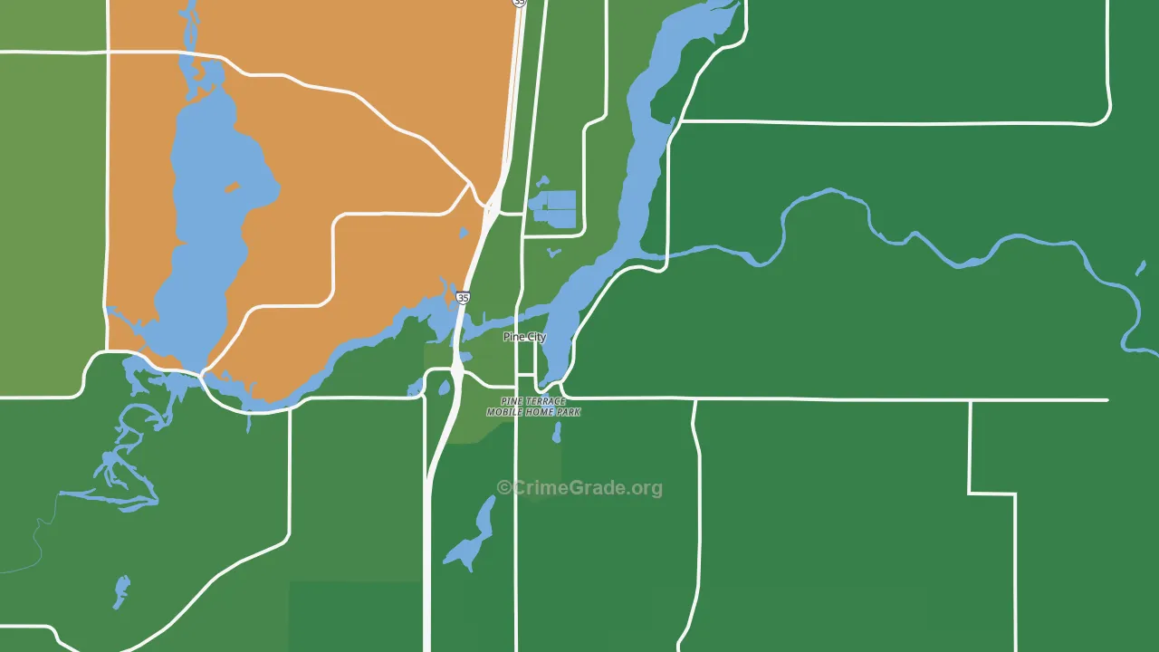 55063, MN Map of Vehicle Theft Rates