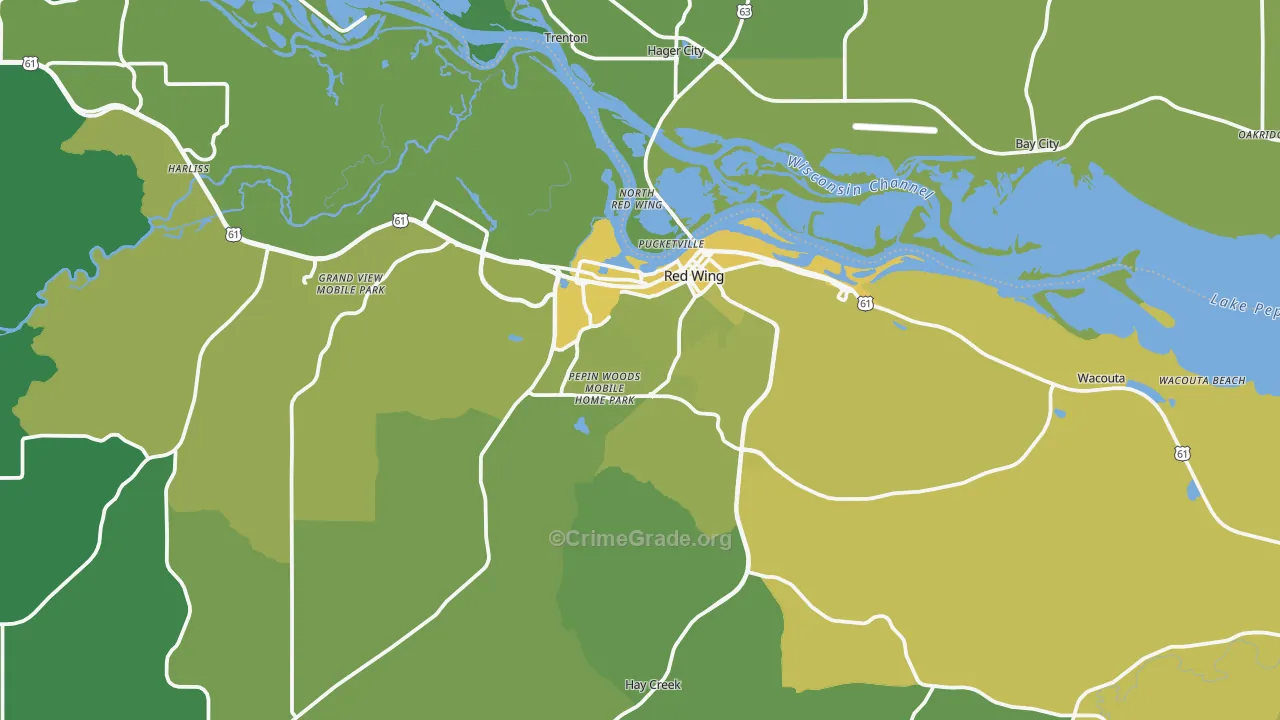 55066, MN Map of Vehicle Theft Rates