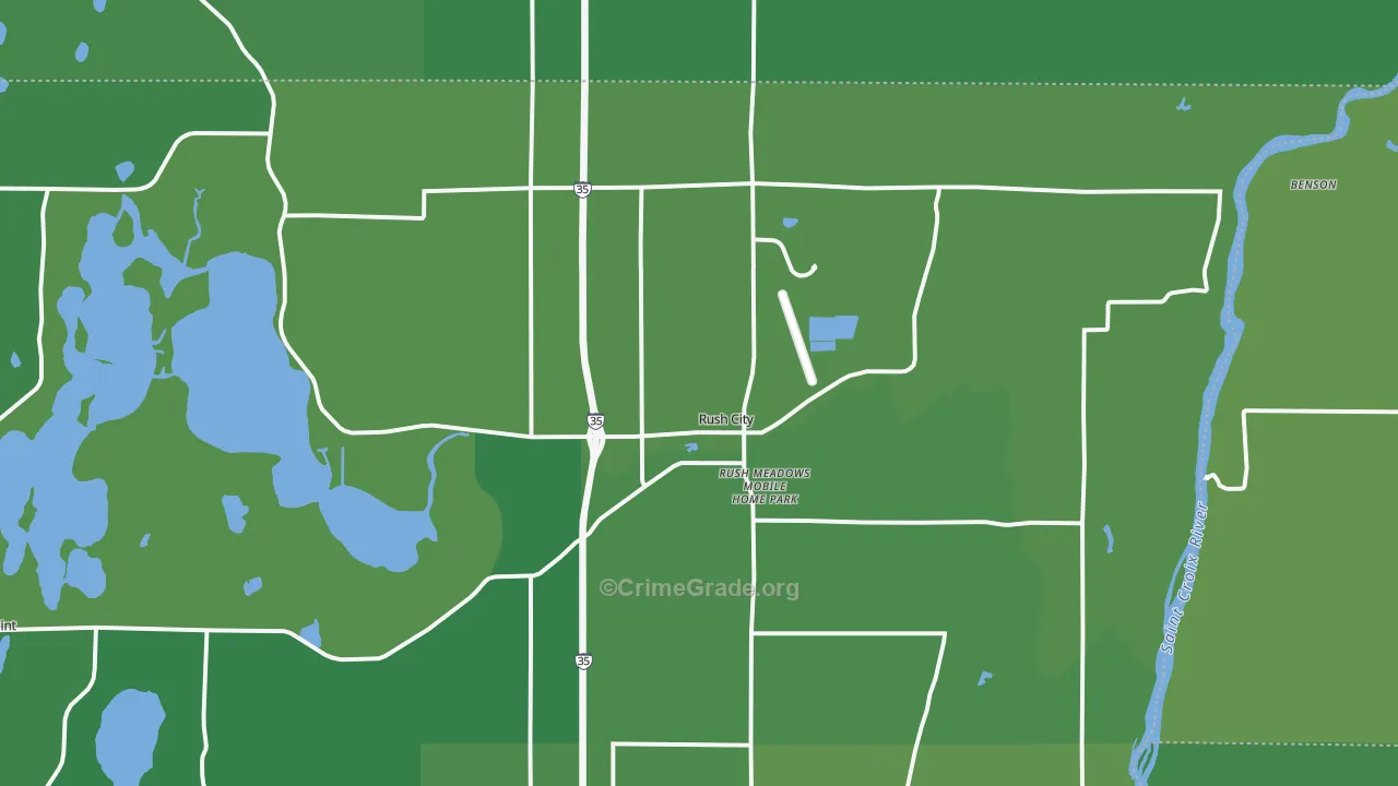 55069, MN Map of Vehicle Theft Rates