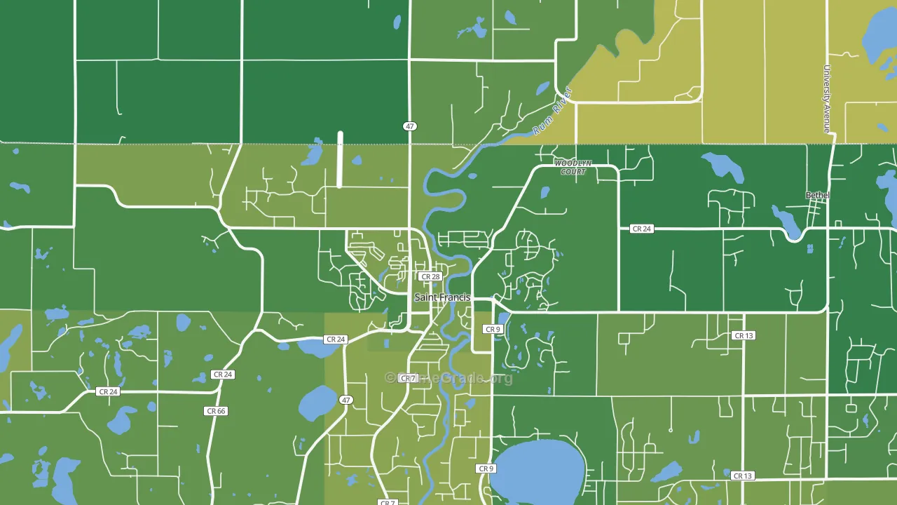55070, MN Map of Vehicle Theft Rates