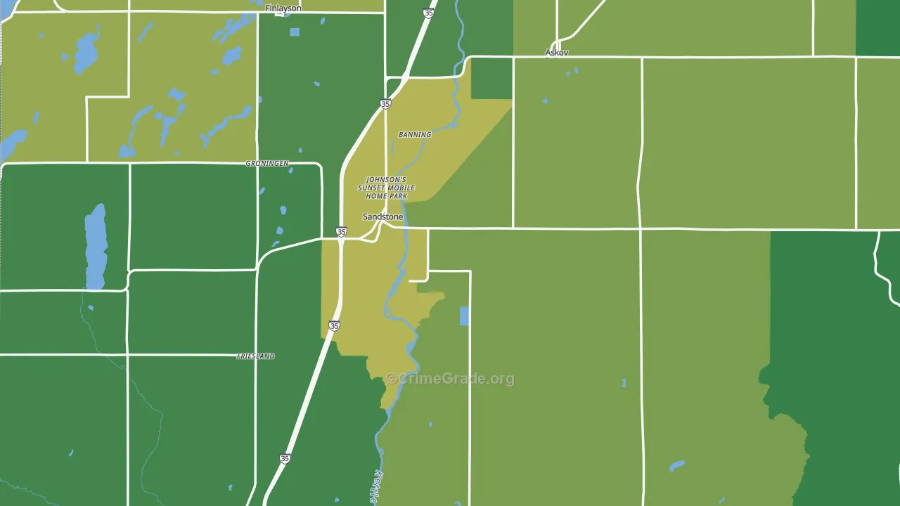 55072, MN Map of Vehicle Theft Rates