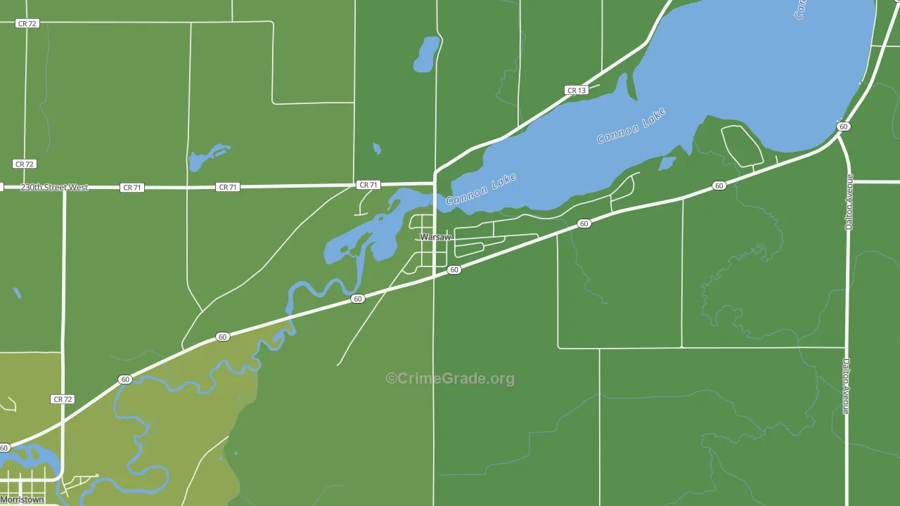 55087, MN Map of Vehicle Theft Rates