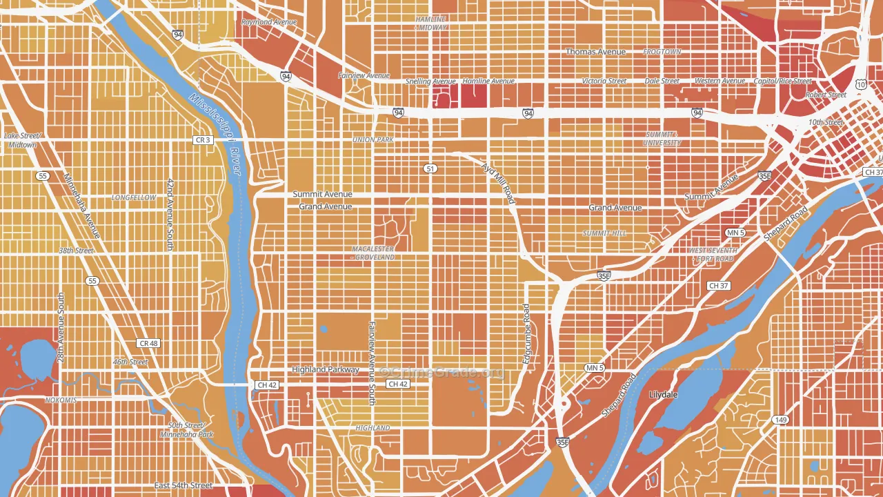 55105, MN Map of Vehicle Theft Rates