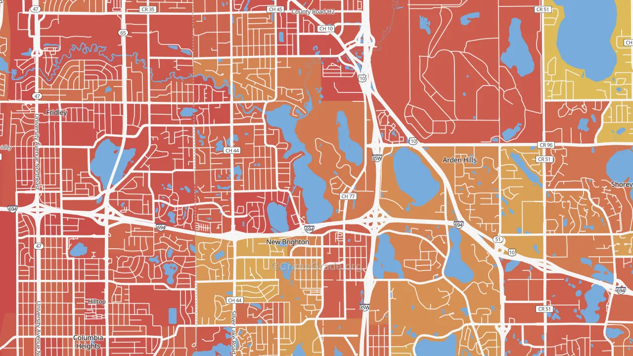 55112, MN Map of Vehicle Theft Rates