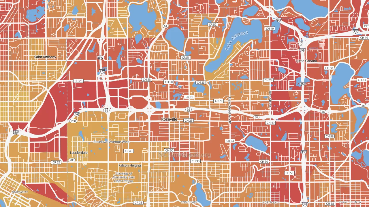 55113, MN Map of Vehicle Theft Rates