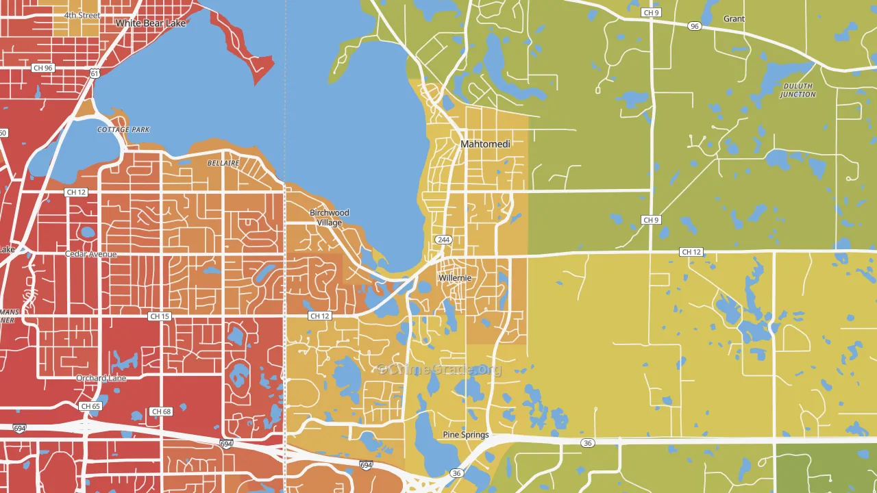55115, MN Map of Vehicle Theft Rates
