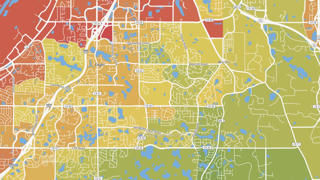 55123, MN Map of Vehicle Theft Rates