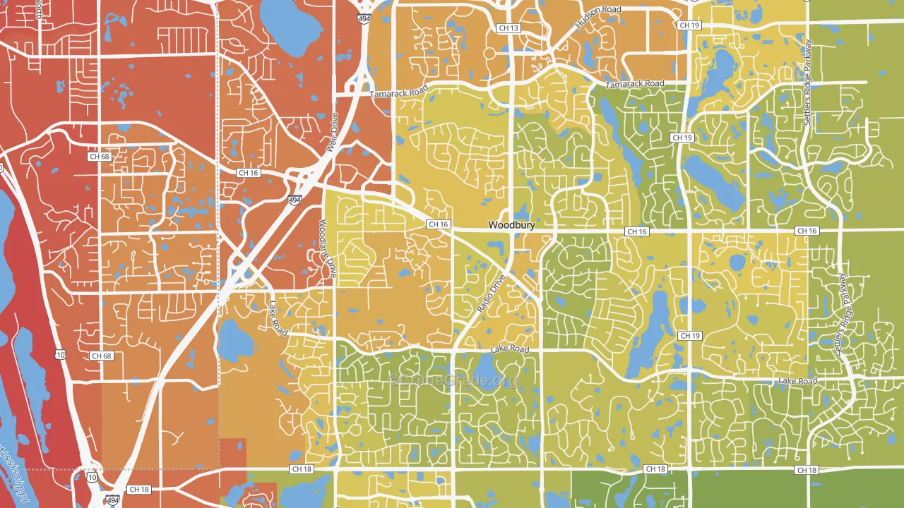 55125, MN Map of Vehicle Theft Rates