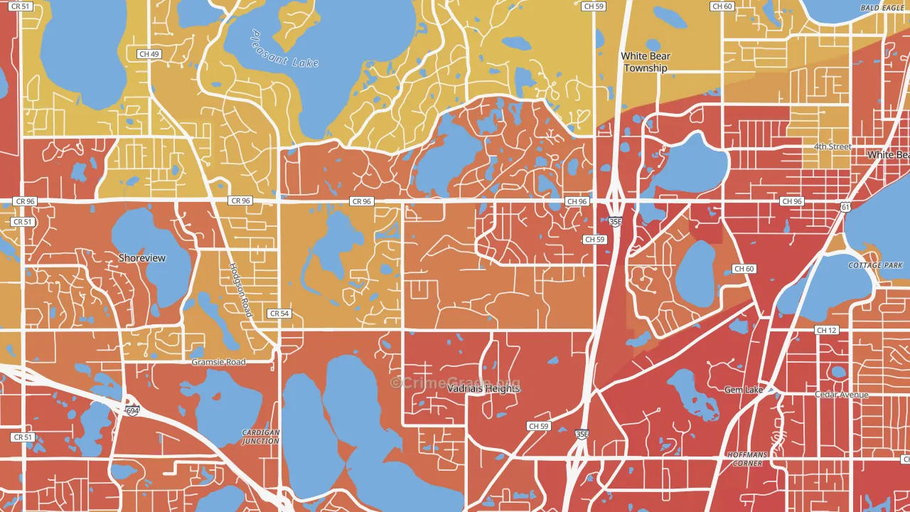 55127, MN Map of Vehicle Theft Rates