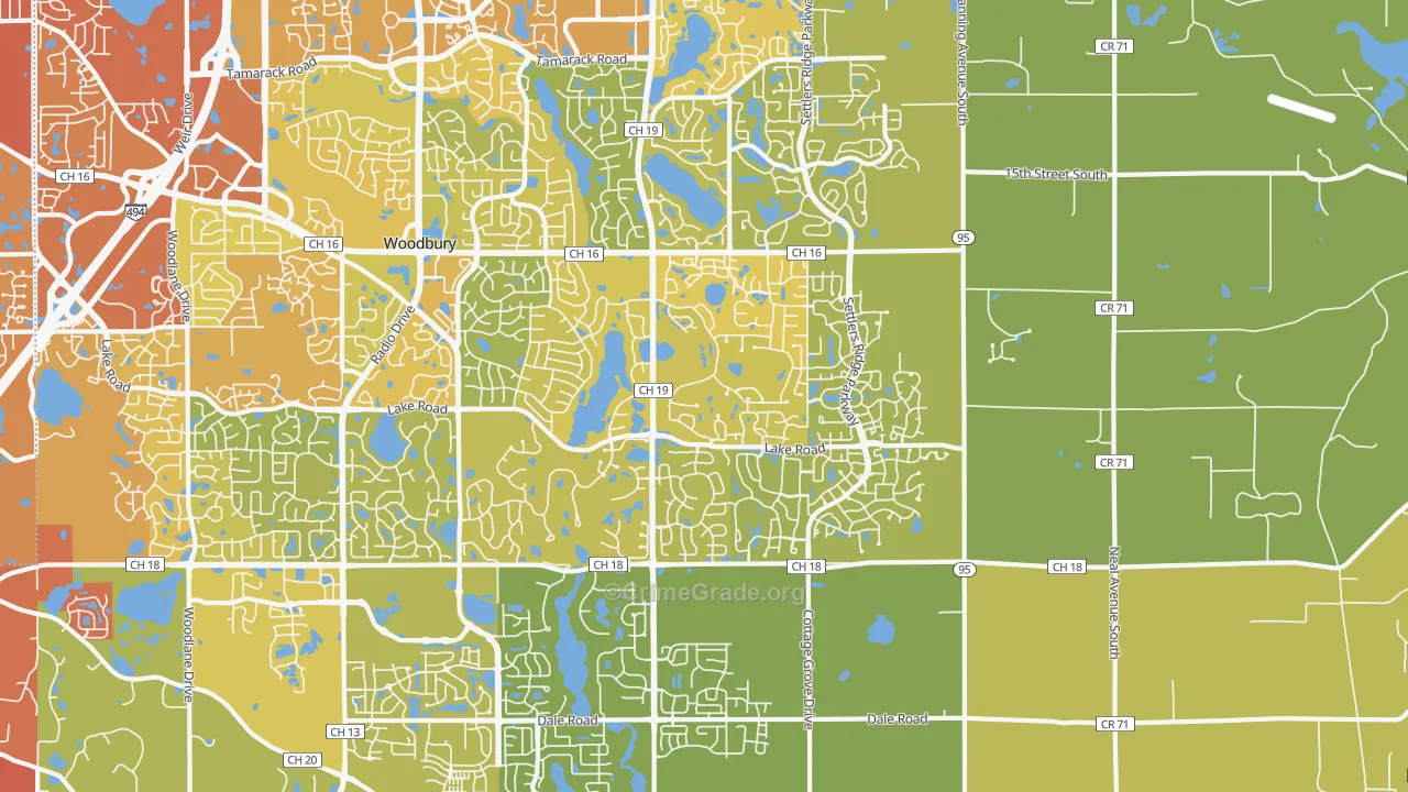 55129, MN Map of Vehicle Theft Rates