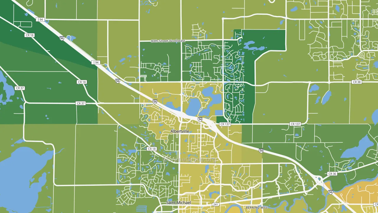 55301, MN Map of Vehicle Theft Rates