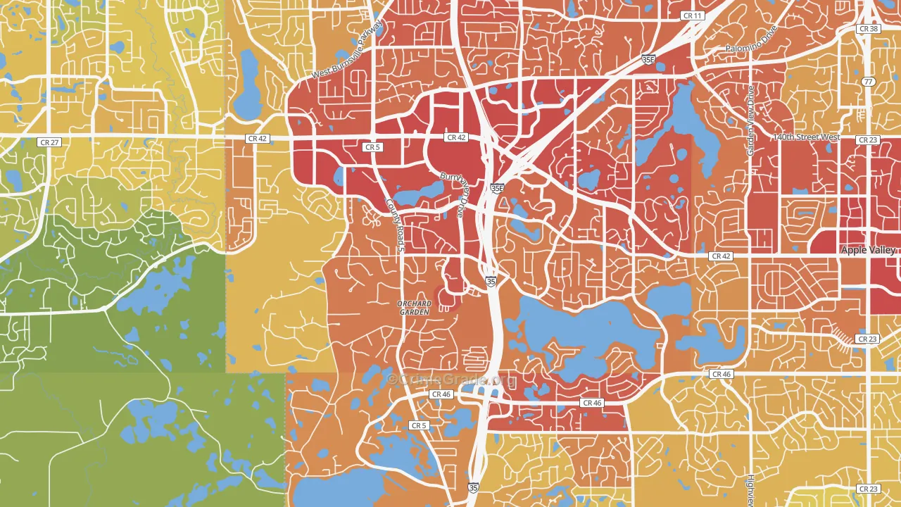 55306, MN Map of Vehicle Theft Rates