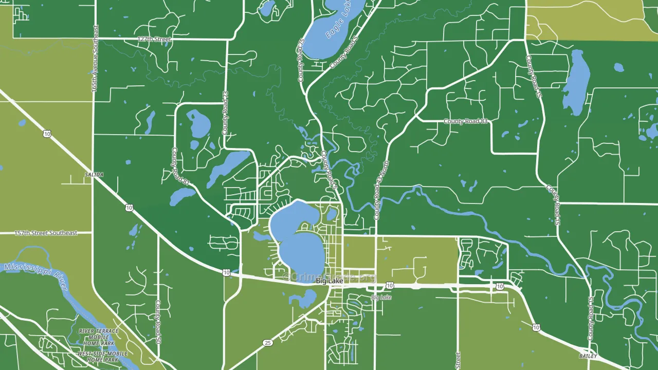 55309, MN Map of Vehicle Theft Rates