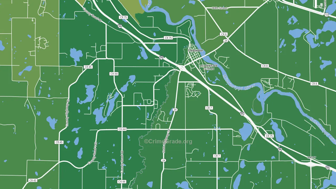 55320, MN Map of Vehicle Theft Rates