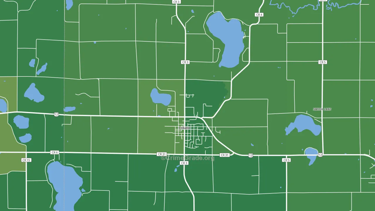 55321, MN Map of Vehicle Theft Rates