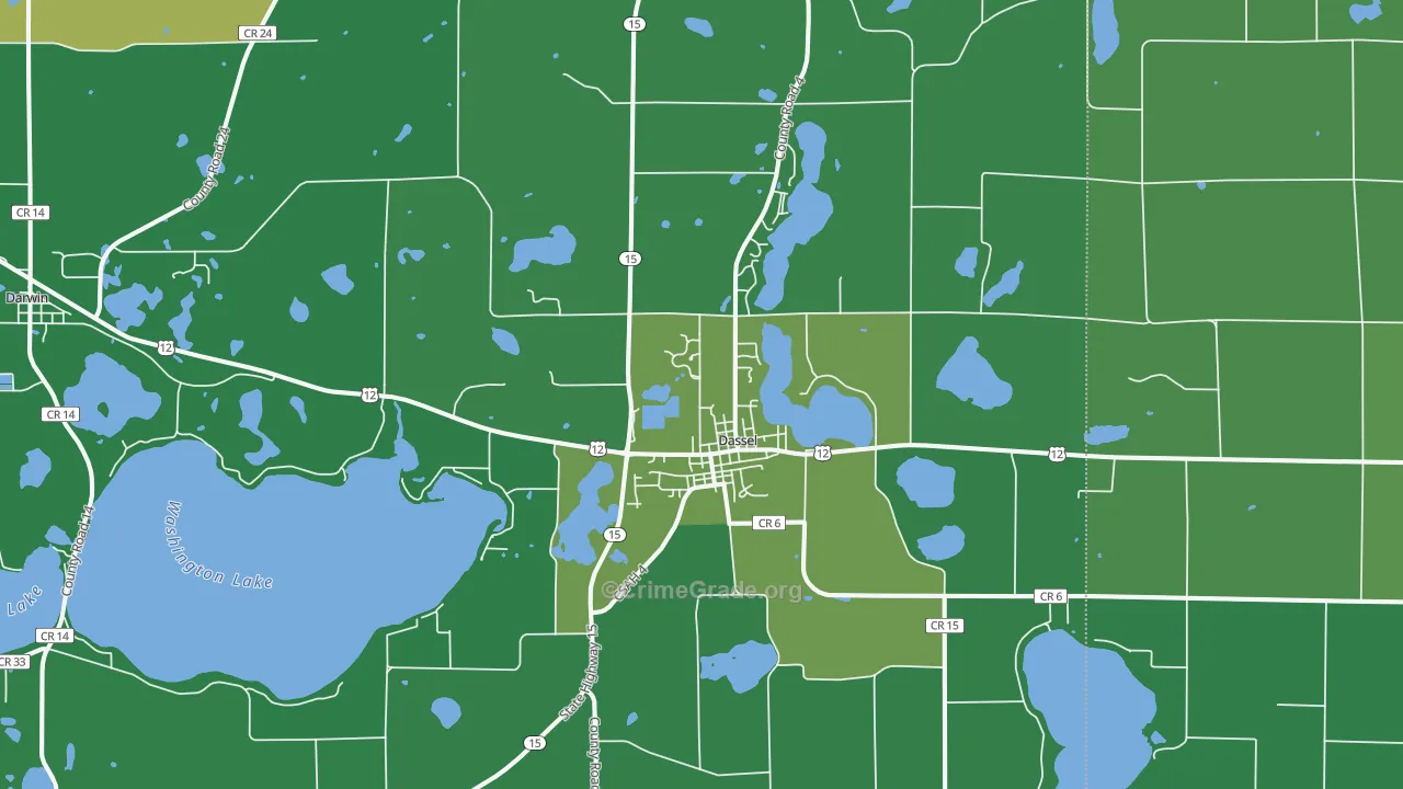 55325, MN Map of Vehicle Theft Rates