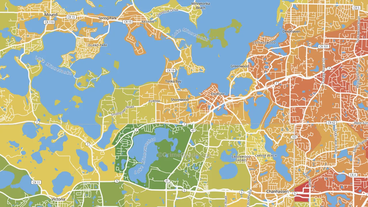 55331, MN Map of Vehicle Theft Rates