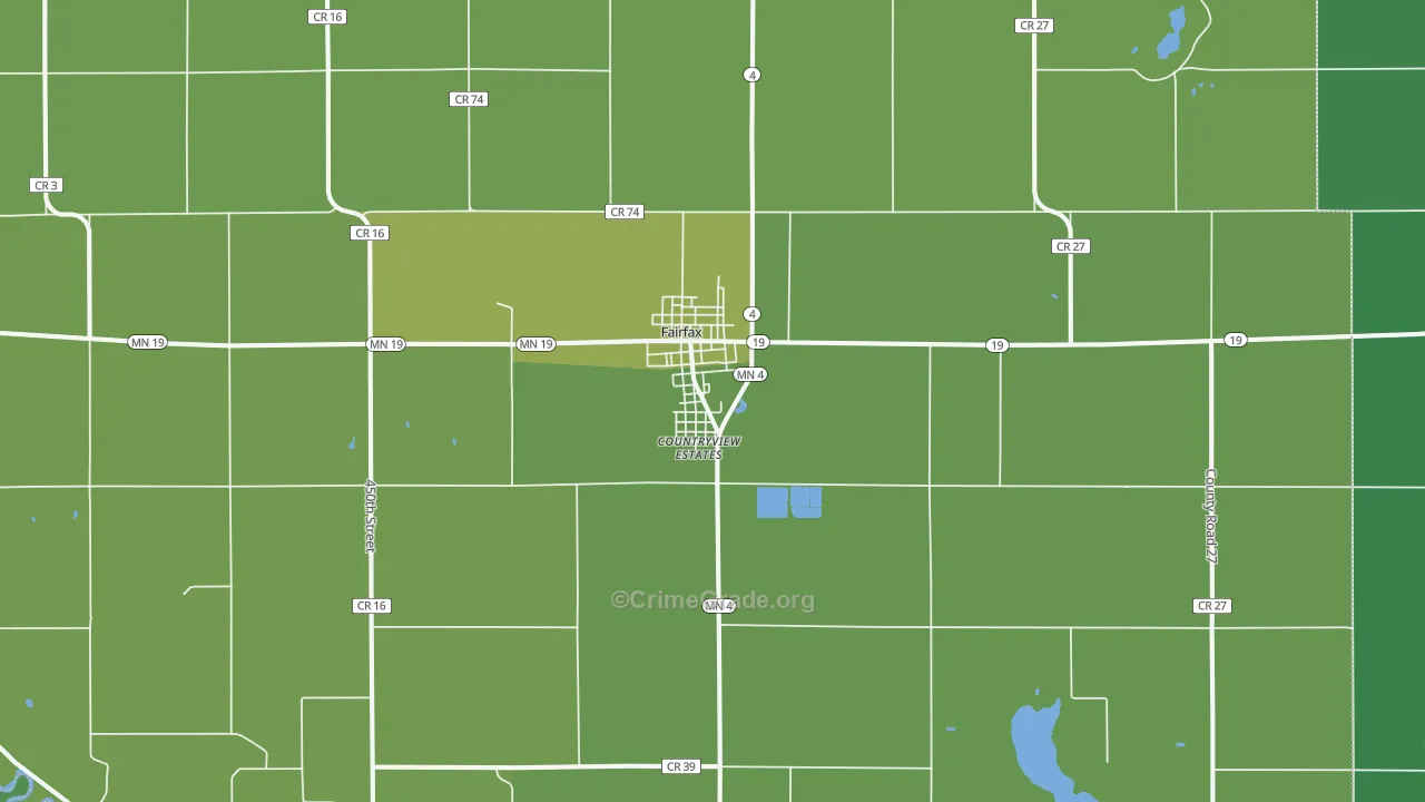 55332, MN Map of Vehicle Theft Rates