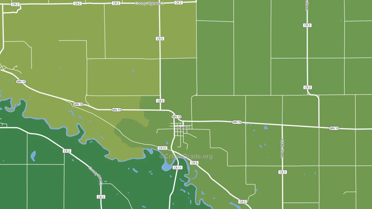 55333, MN Map of Vehicle Theft Rates