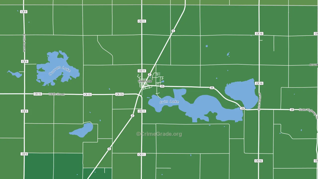 55338, MN Map of Vehicle Theft Rates
