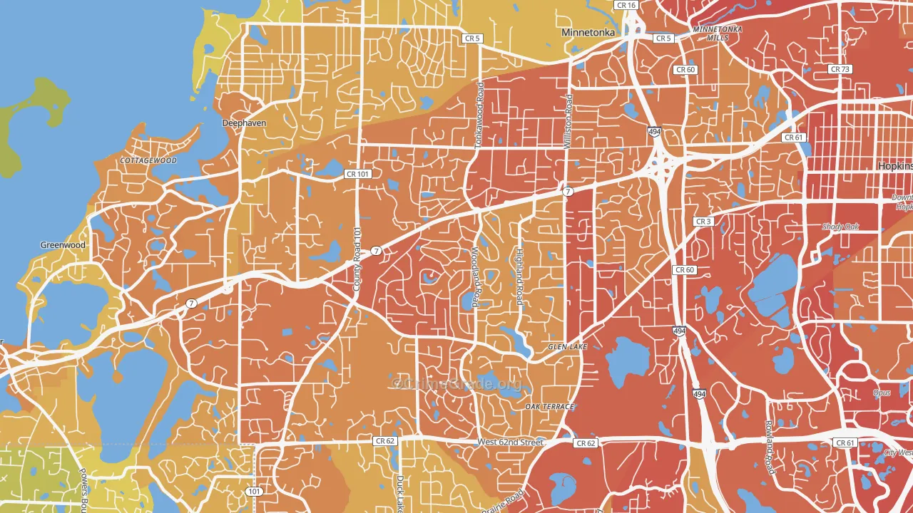 55345, MN Map of Vehicle Theft Rates