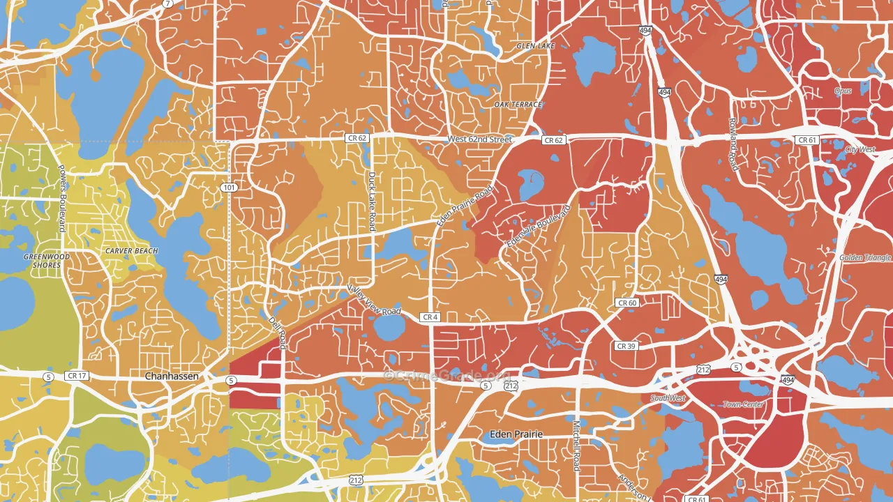 55346, MN Map of Vehicle Theft Rates
