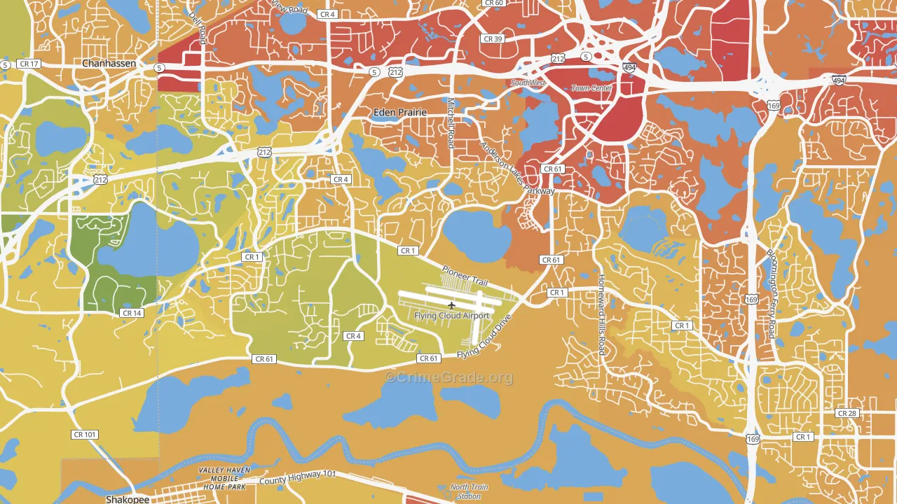 55347, MN Map of Vehicle Theft Rates