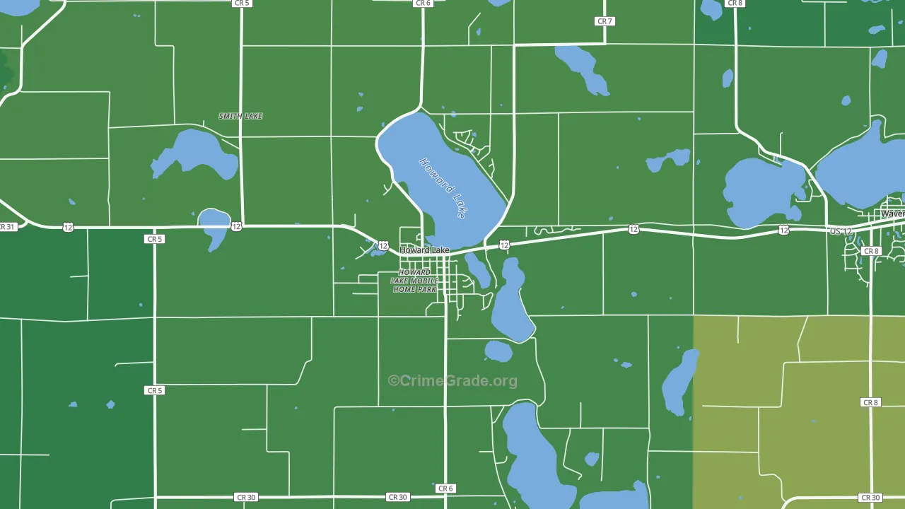 55349, MN Map of Vehicle Theft Rates