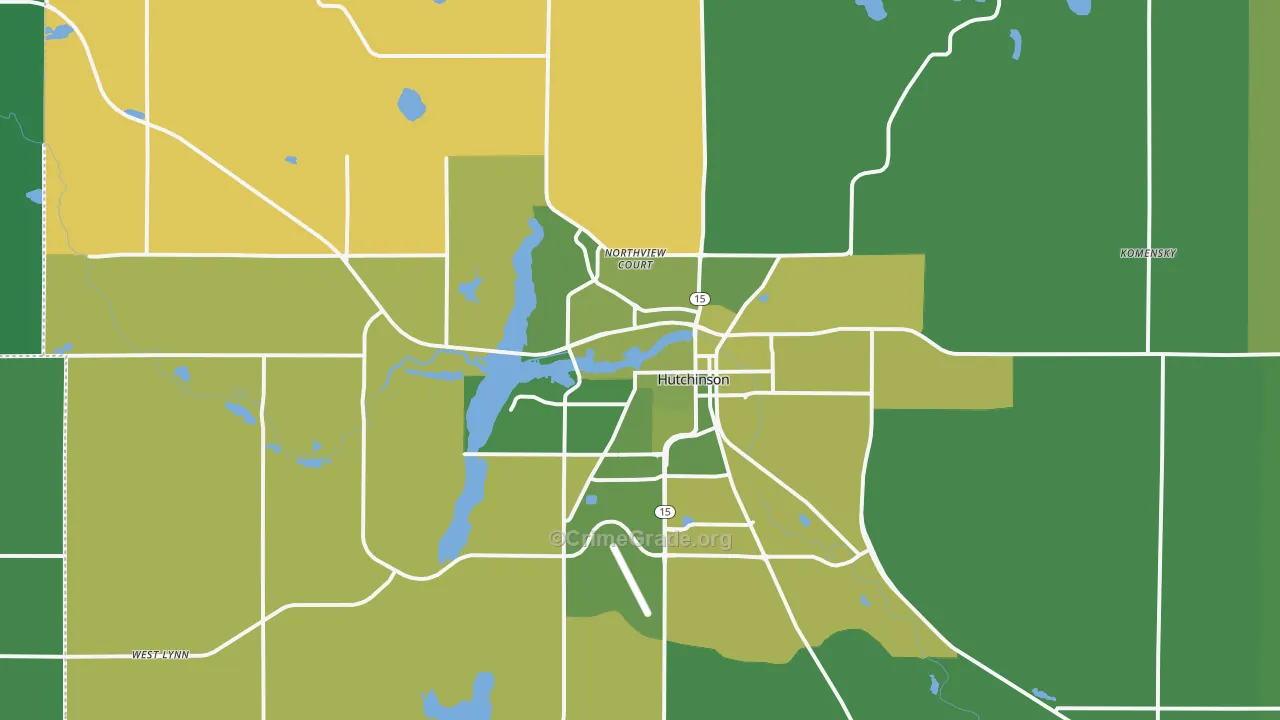 55350, MN Map of Vehicle Theft Rates