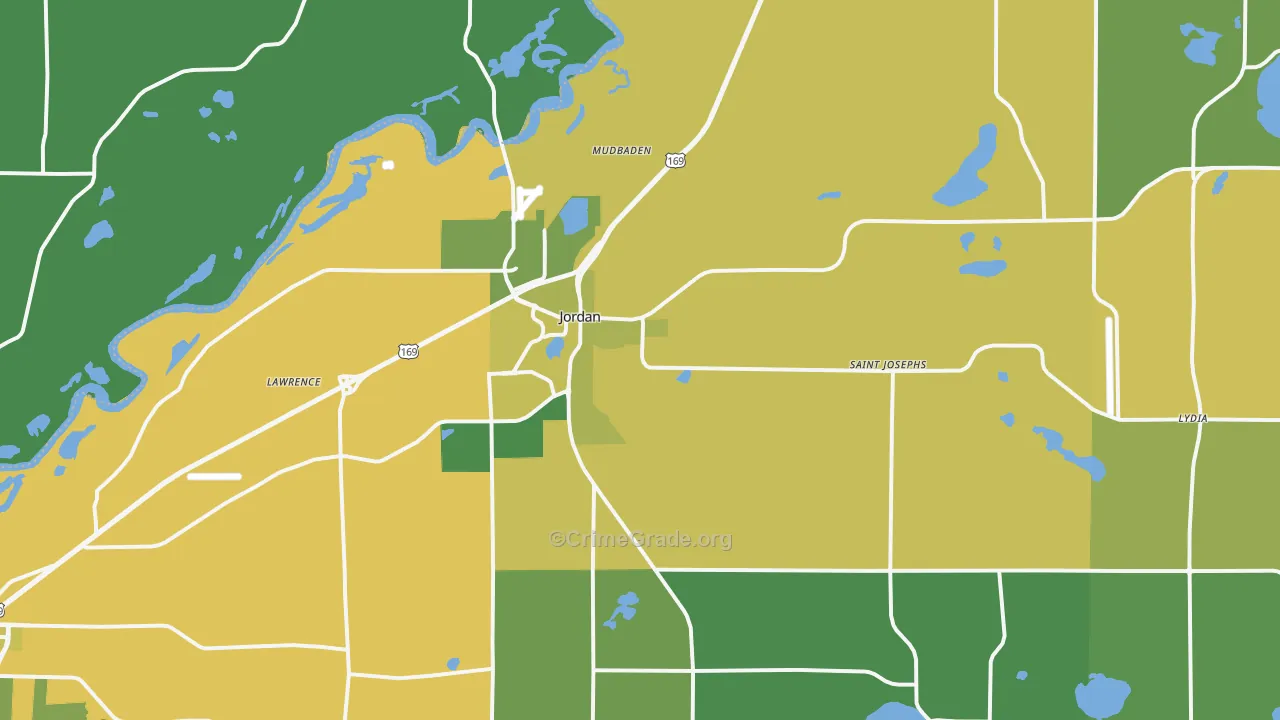55352, MN Map of Vehicle Theft Rates