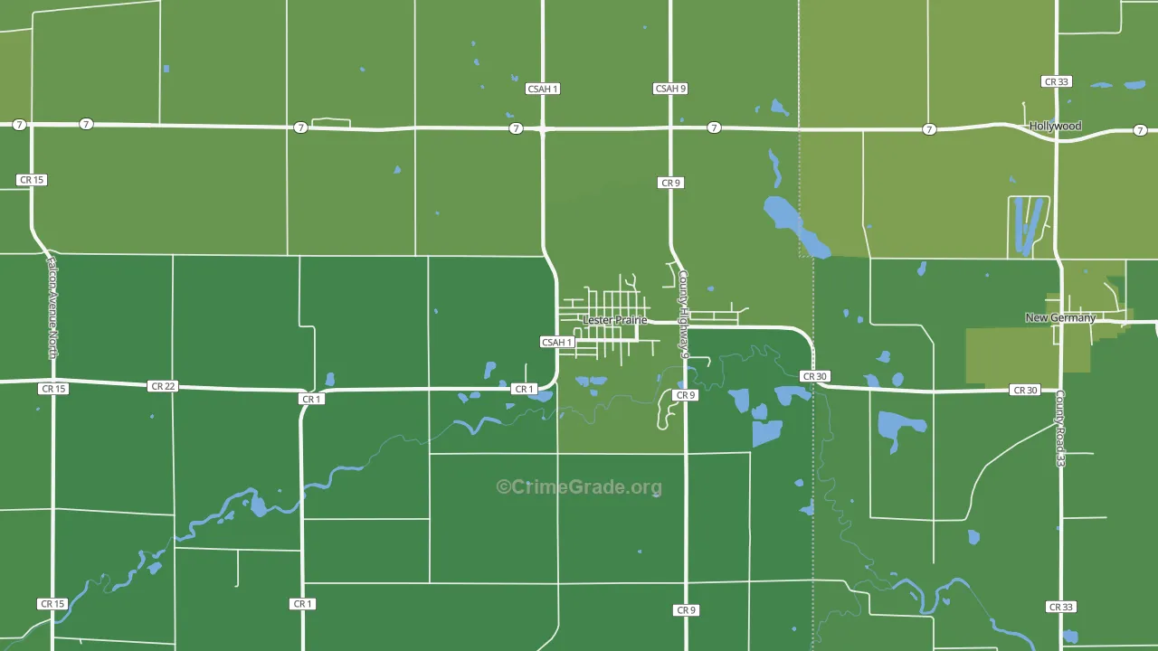 55354, MN Map of Vehicle Theft Rates