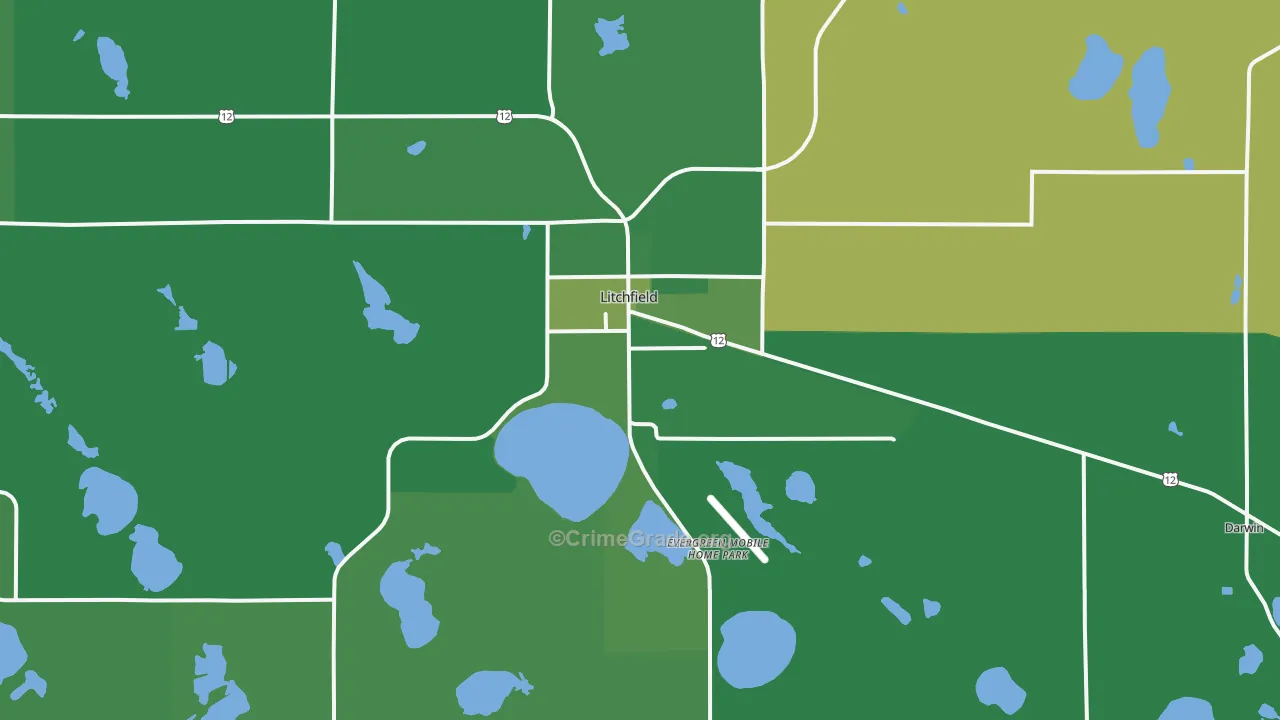 55355, MN Map of Vehicle Theft Rates
