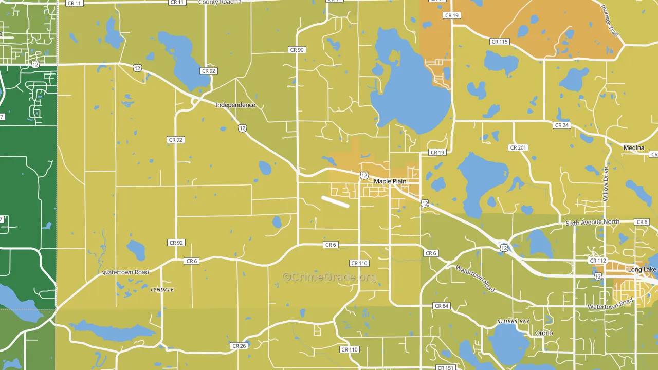 55359, MN Map of Vehicle Theft Rates