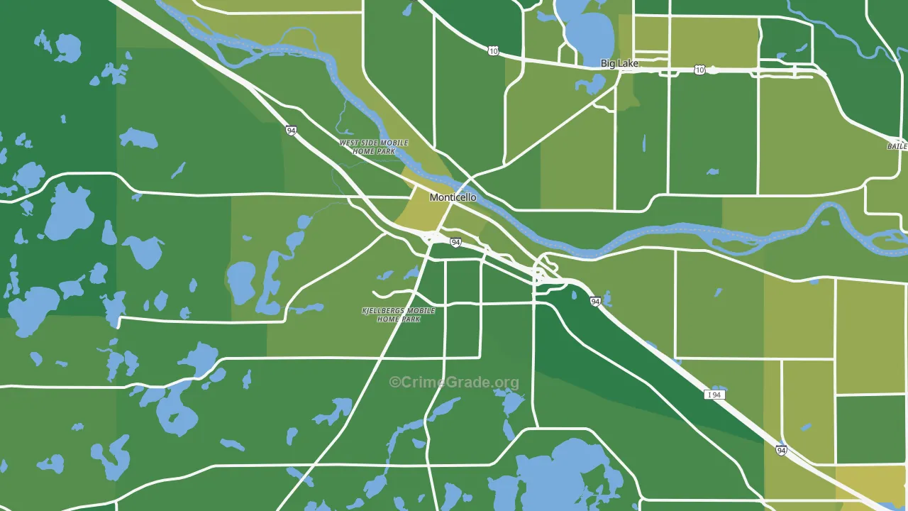 55362, MN Map of Vehicle Theft Rates