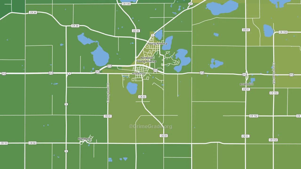 55368, MN Map of Vehicle Theft Rates